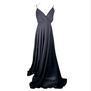 Birdy Grey Kaia Maxi Gown Bridal Maternity Prom Black-tie Event Layers Chiffon